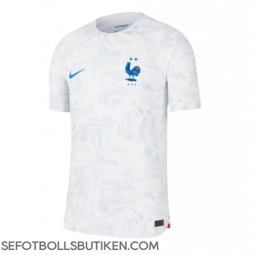 Frankrike Theo Hernandez #22 Replika Borta matchkläder VM 2022 Korta ärmar